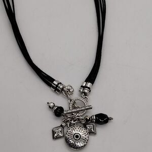 Brighton Toggle Close Triple Cord Charm Necklace